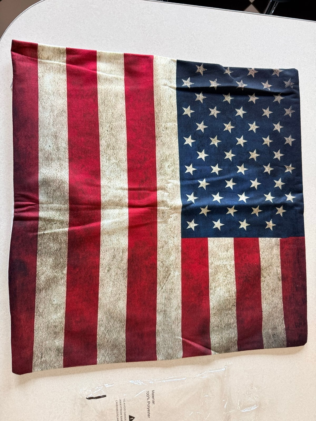 *Kussenhoes met Amerikaanse vlag - 18x18 inch*, Huis en Inrichting, Woonaccessoires | Kussens, Overige merken, Meerkleurig, Met print