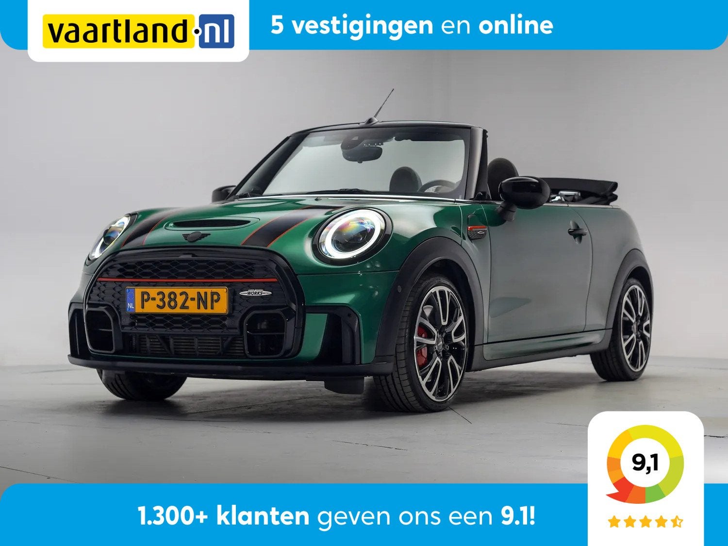 MINI Cabrio 2.0 John Cooper Works Aut. [ HUD H/K Navi Camera, Automaat, 1998 cc, Gebruikt, Cabriolet