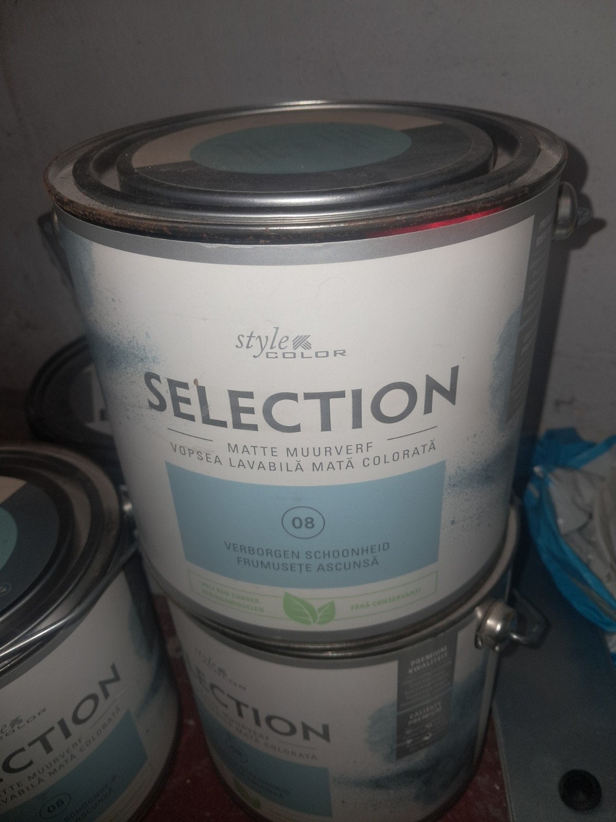 Style Color Selection Matte Muurverf - 2,5L, Doe-het-zelf en Verbouw, Ophalen, Blauw, Nieuw, Verf