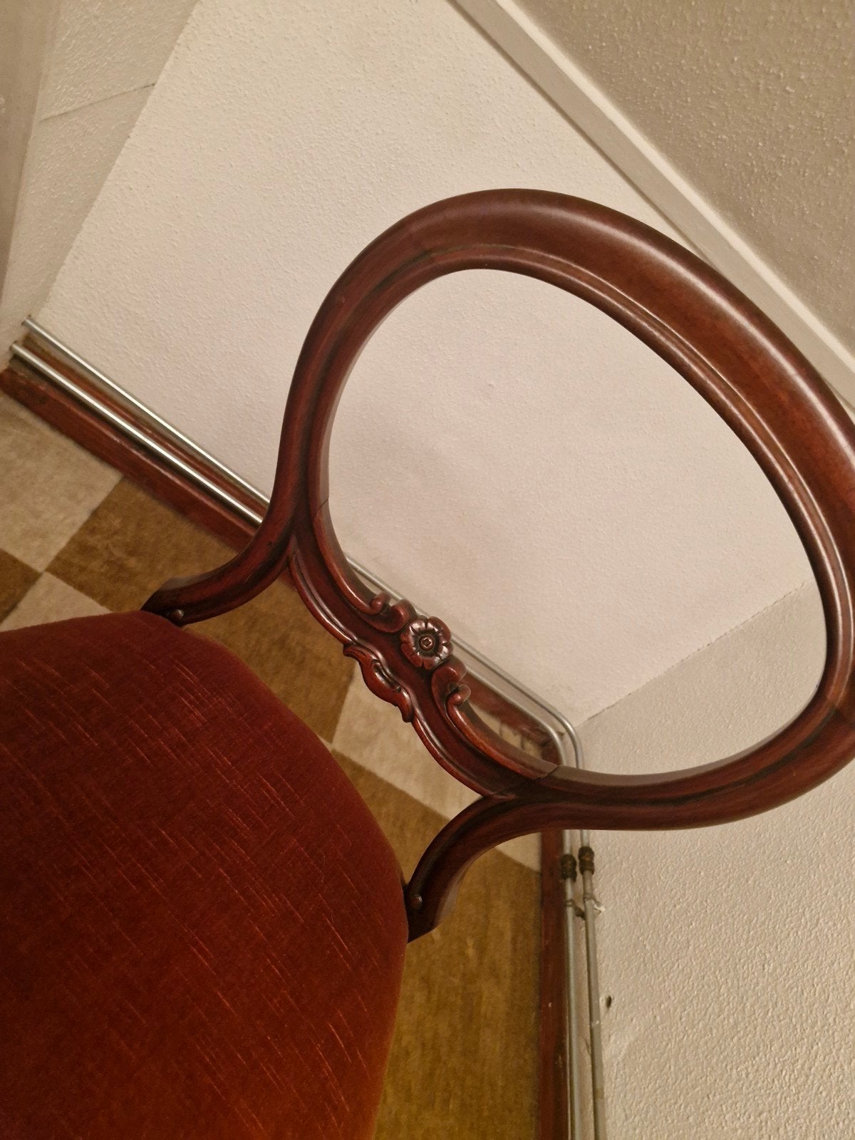 Antieke mahonie stoelen., Antiek en Kunst, Ophalen, Rechthoekig, Minder dan 50 cm