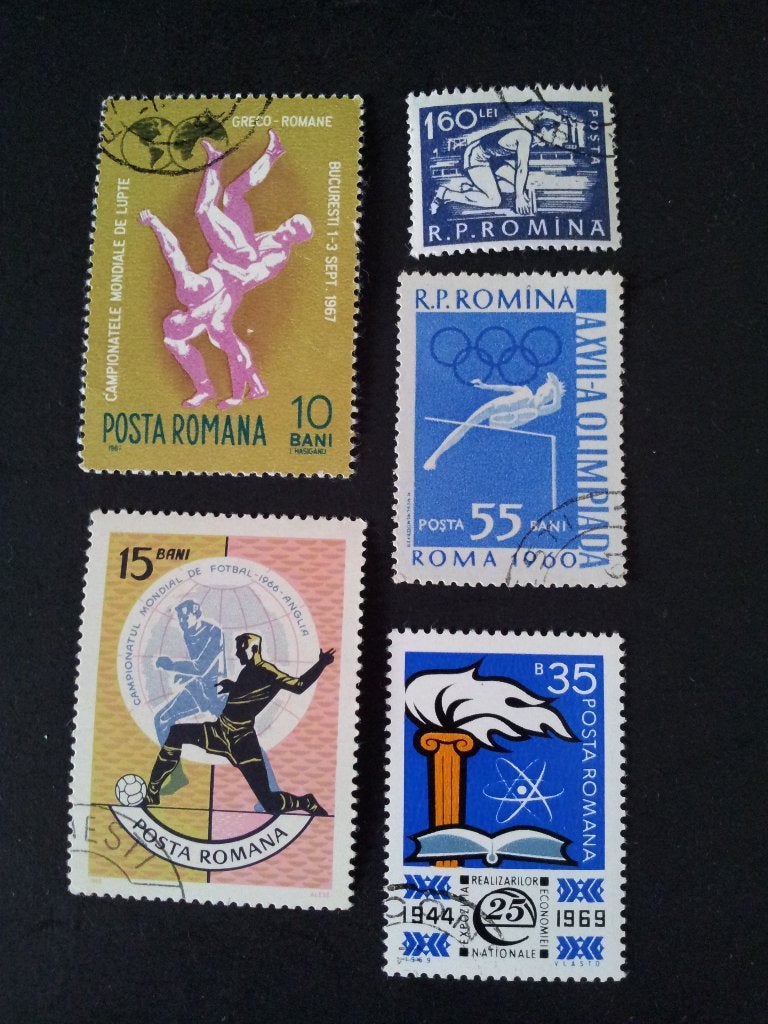 Roemenië sport allerlei gestempeld, Ophalen of Verzenden, Overige landen, Gestempeld