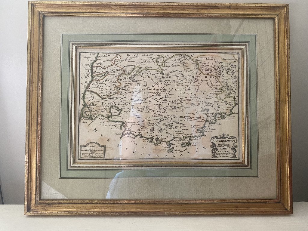 Historische kaart van de Provence - fraai ingelijst, Frankrijk, Landkaart, 1800 tot 2000, Ophalen