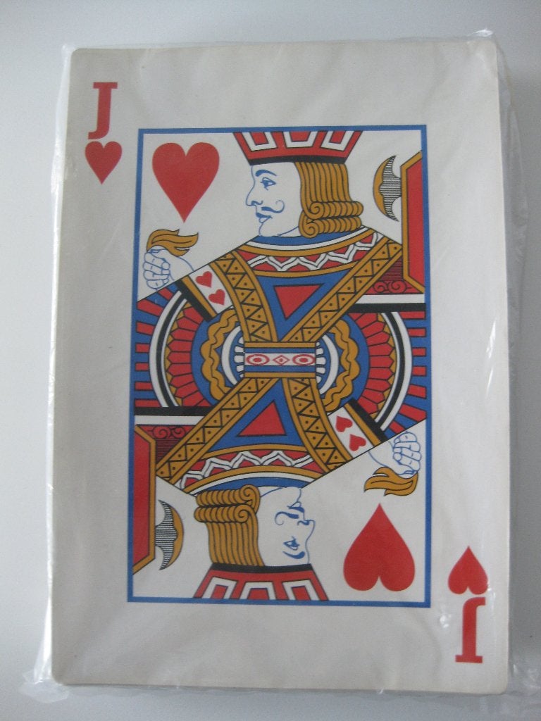 Speelkaarten Stok kaarten XXXL 29 x 20 cm Extra Groot, Verzamelen, Ophalen of Verzenden, Gebruikt, Speelkaart(en)