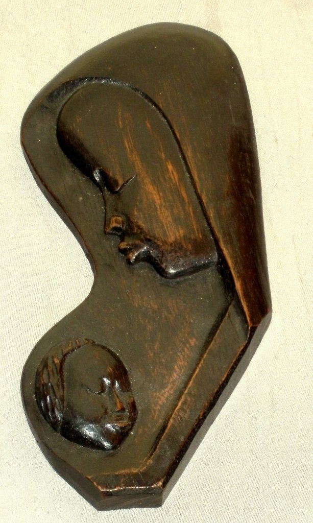 Houtsnijwerk Madonna en kind, Ophalen of Verzenden, Houtsnijwerk