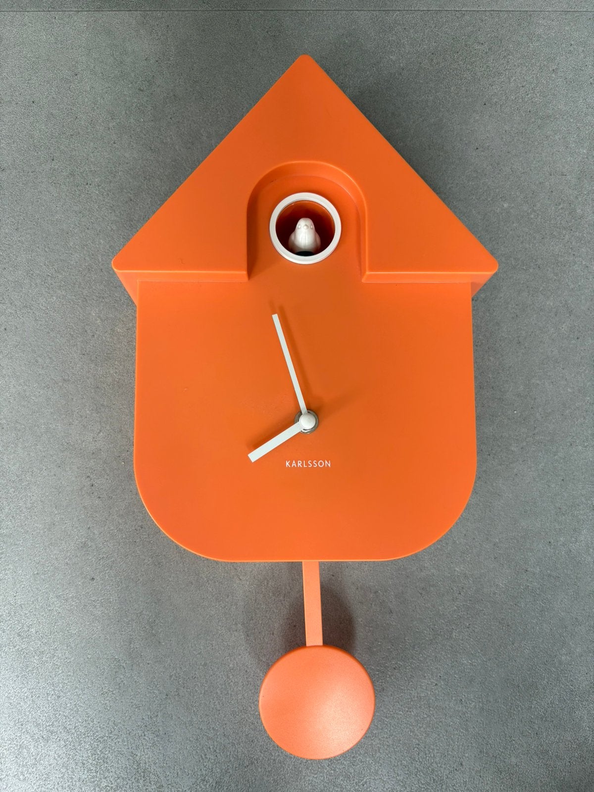 Karlsson koekoeksklok Cuckoo oranje, Verzenden, Zo goed als nieuw, Wandklok