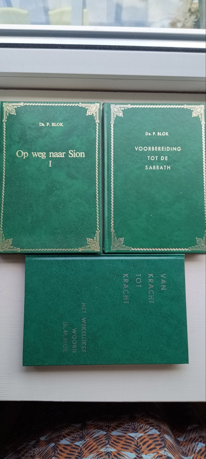 3 boeken Ds. P. Blok en Ds. M. Blok - Religieus, Ophalen of Verzenden, Gelezen, Ds. P. Blok, Ds. M. Blok, Christendom | Protestants