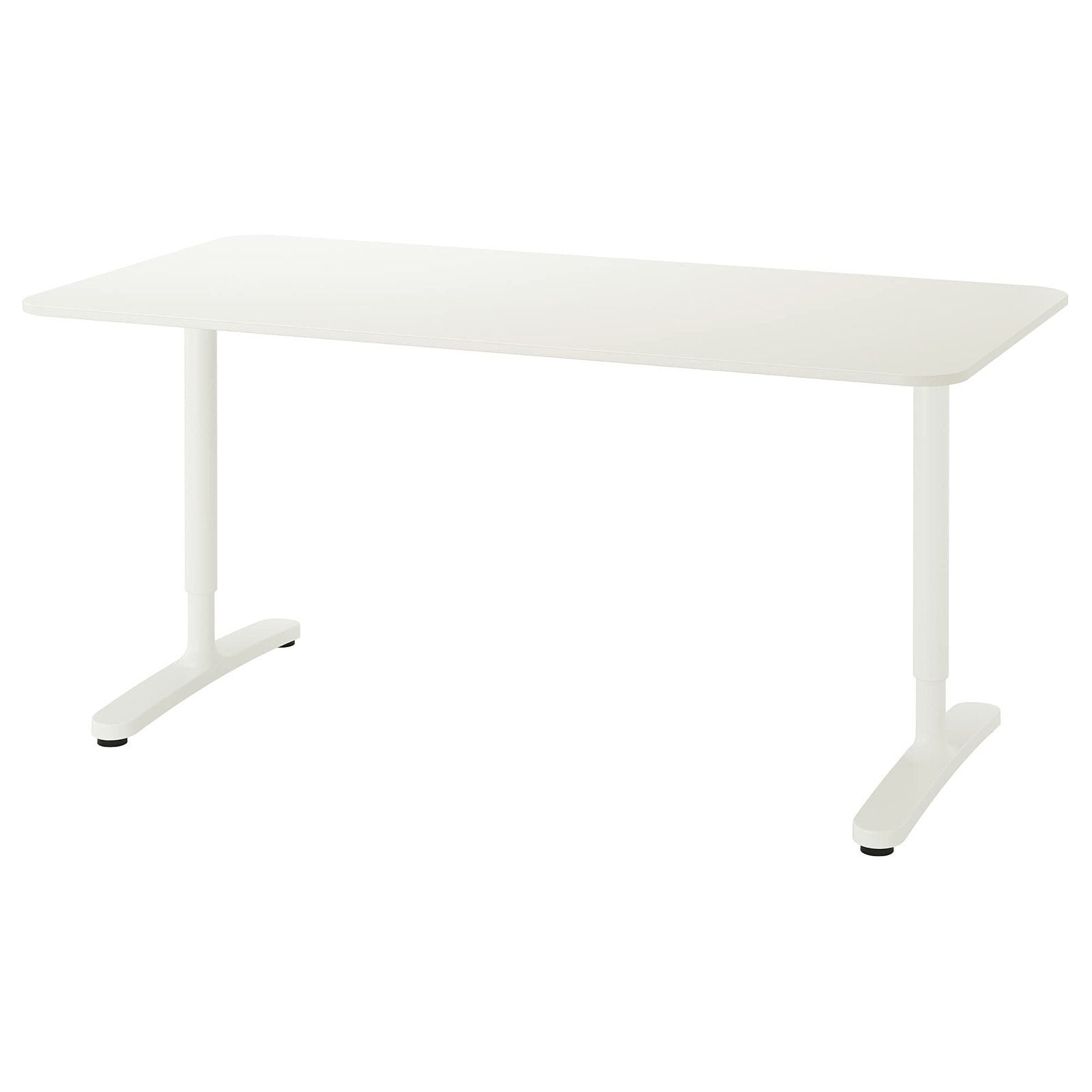 IKEA Bekant Bureau 160x80 cm - Wit, in hoogte verstelbaar, Ophalen, Zit-sta bureau, Spaanplaat of MDF, In hoogte verstelbaar