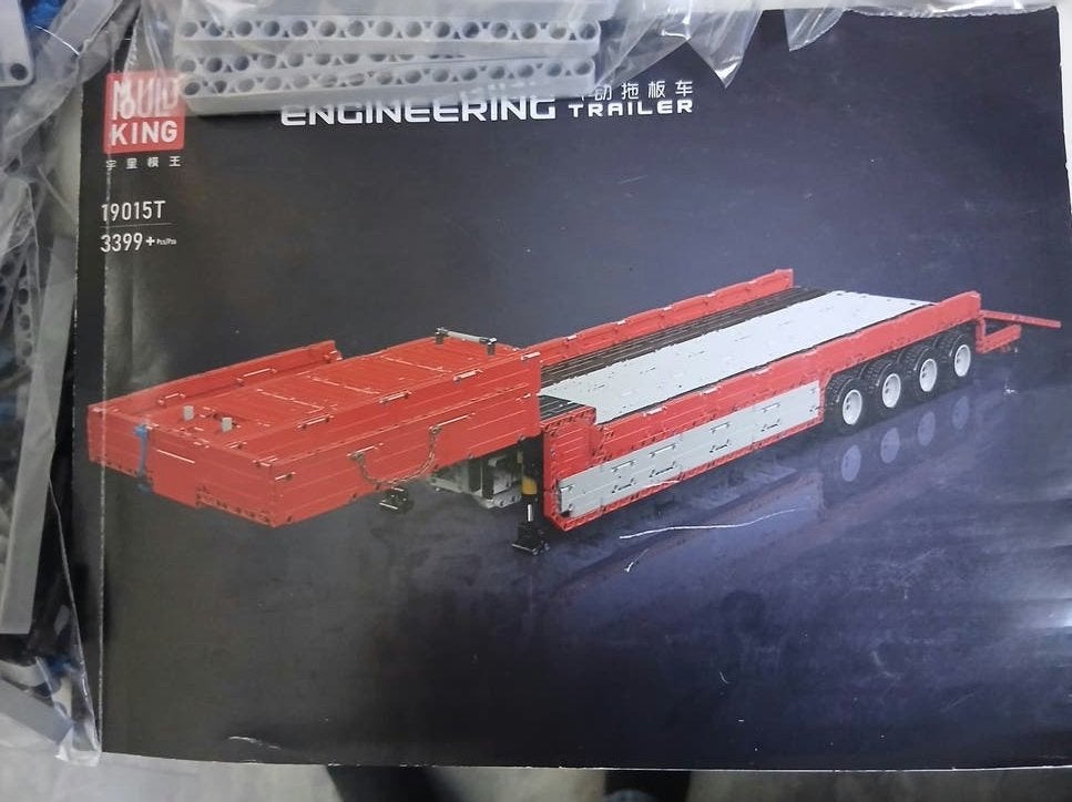 Mould King 19015T Engineering Trailer Bouwpakket, Kinderen en Baby's, Ophalen of Verzenden, Zo goed als nieuw, Overige merken