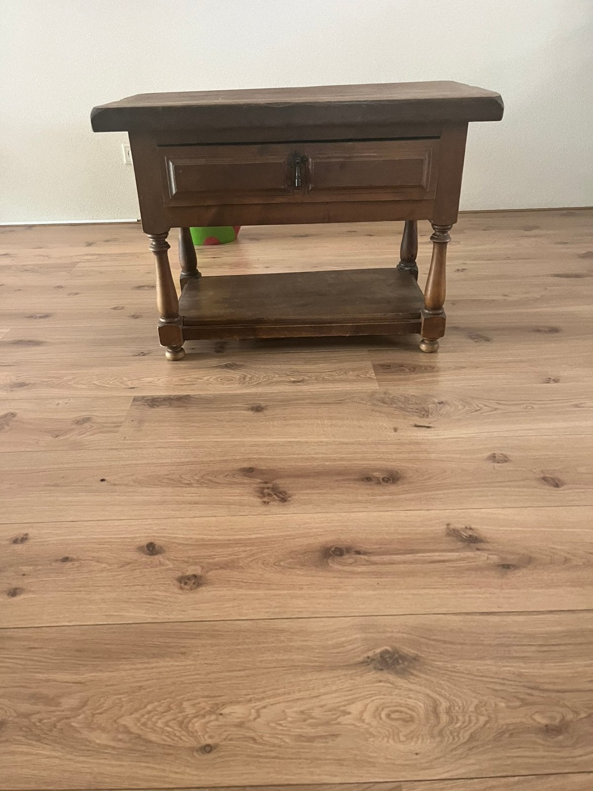 Massief eikentafel, Overige materialen, Gebruikt, Vintage, 75 cm of meer