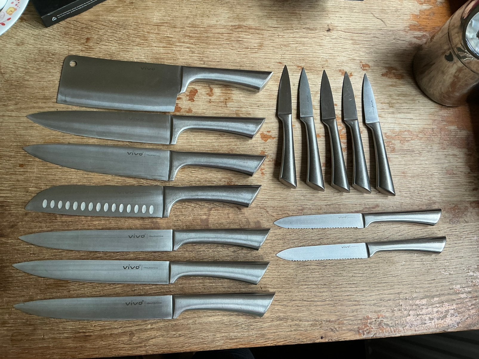 Vivo messen, Huis en Inrichting, Keuken | Bestek, Ophalen of Verzenden, Gebruikt, Rvs of Chroom, Los bestek