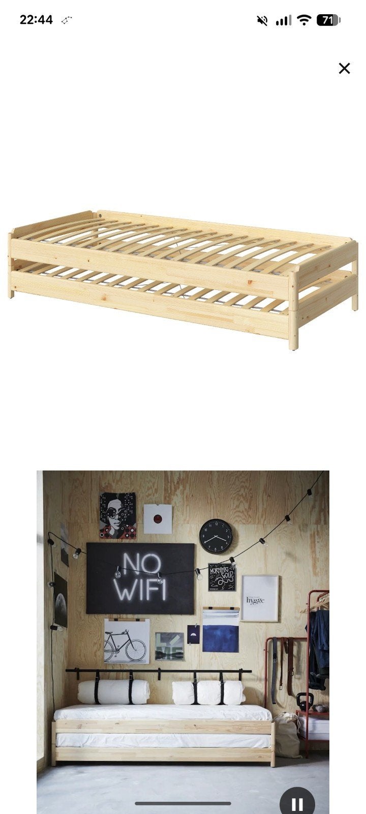 Utaker stapelbaar bed zonder lattenbodems, Ophalen, Eenpersoons, Overige typen, Zo goed als nieuw