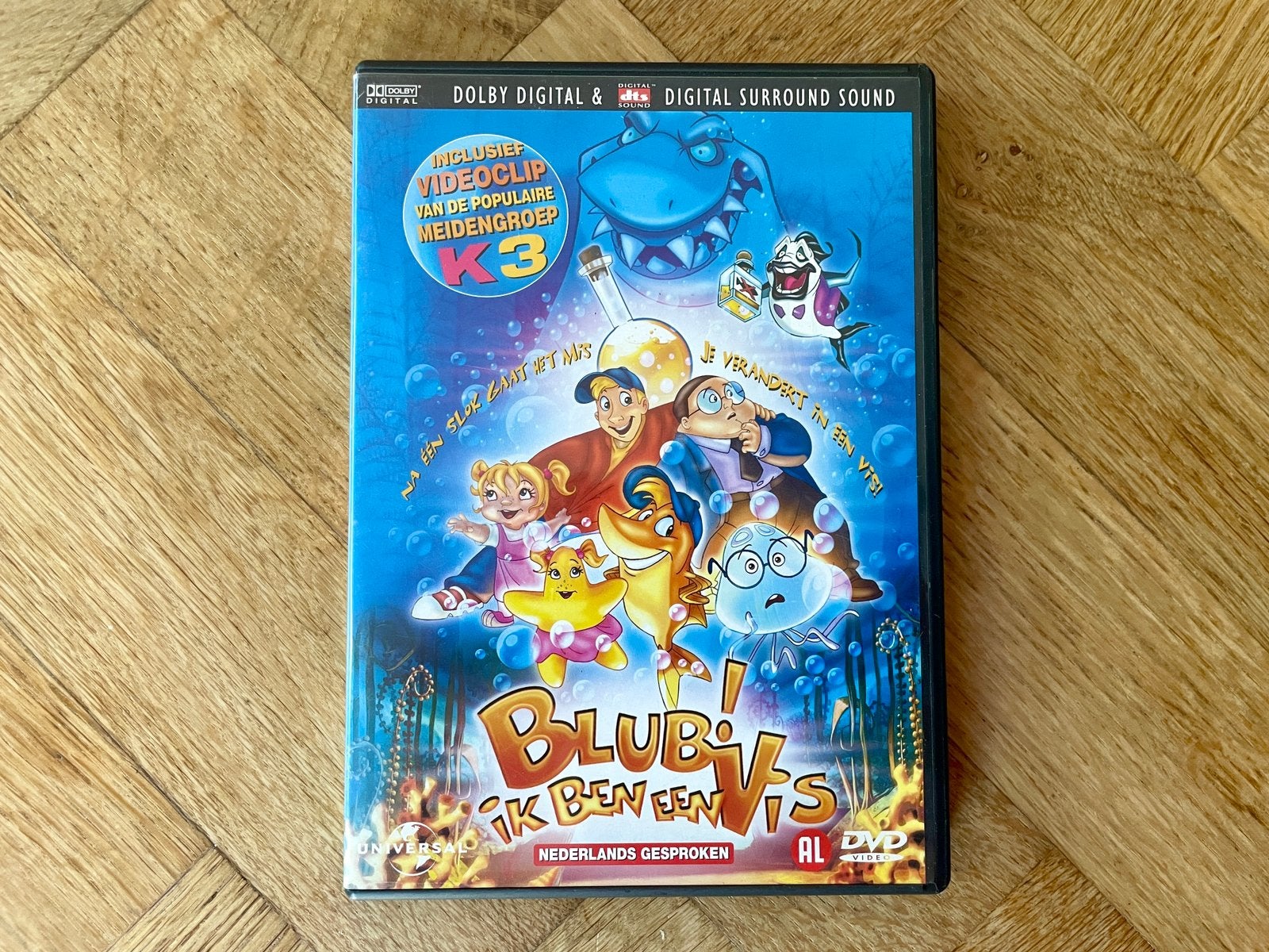 Blub ik ben een Vis DVD met K3 (nette staat, met NL), Europees, Tekenfilm, Alle leeftijden, Zo goed als nieuw