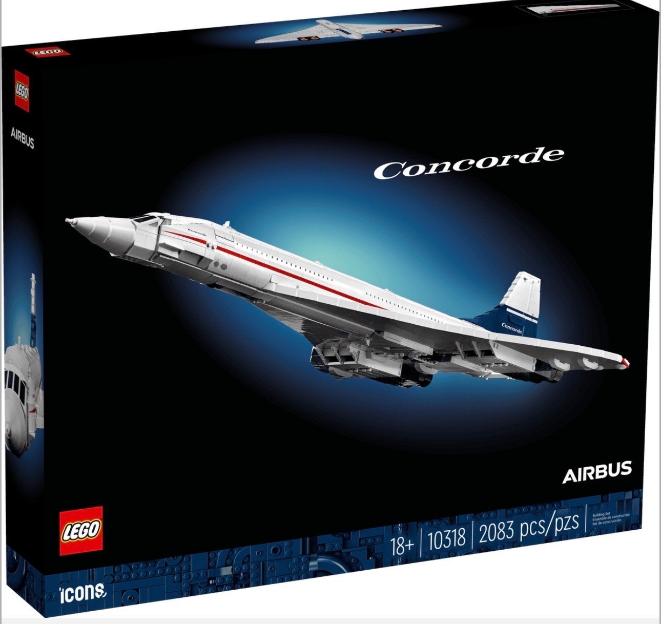 LEGO Icons 10318 Concorde Airbus Vliegtuig Bouwset, Ophalen of Verzenden, Nieuw, Overige merken