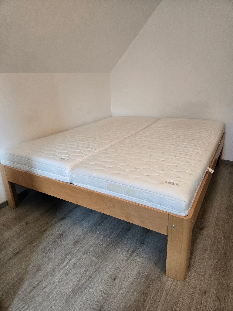 Auping tweepersoonsbed met swissflex bodems en matrassen, Huis en Inrichting, Slaapkamer | Bedden, Ophalen, Gebruikt, 210 cm, Tweepersoons