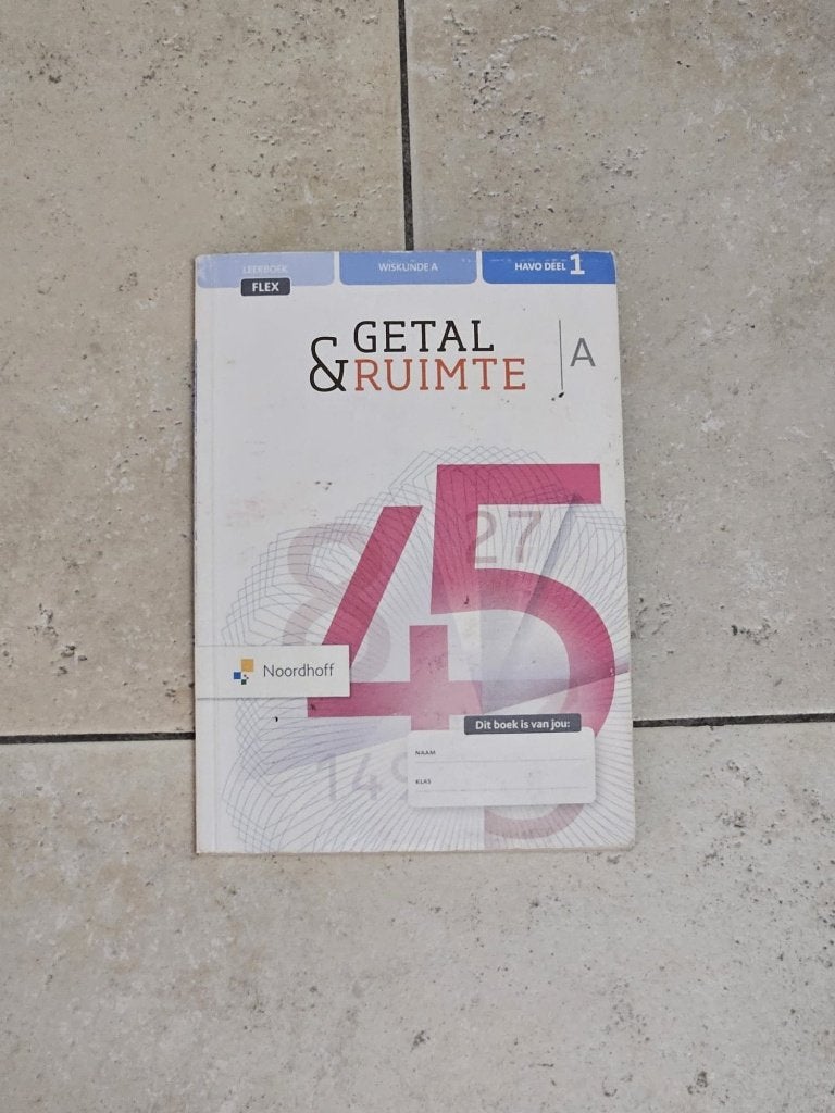 Wiskunde A Getal & Ruimte HAVO, deel 1, 12e editie (2020), Gelezen, Wiskunde A, Noordhoff, HAVO