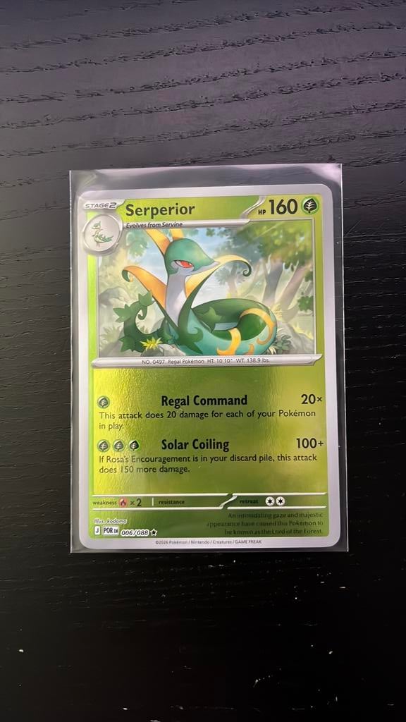 Serperior 6 reverse holo perfect order pokemon, Ophalen of Verzenden, Zo goed als nieuw, Losse kaart