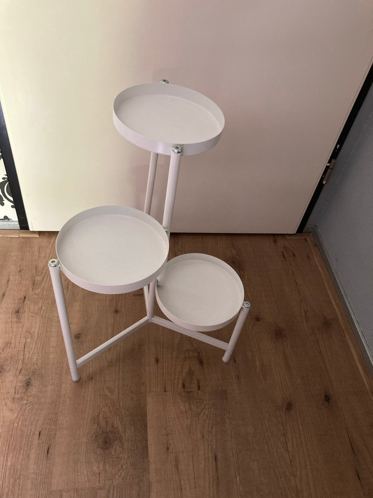 Olivblad Plantentafel - Stijlvol en Praktisch, Gebruikt, Ophalen of Verzenden, Wit, Metaal