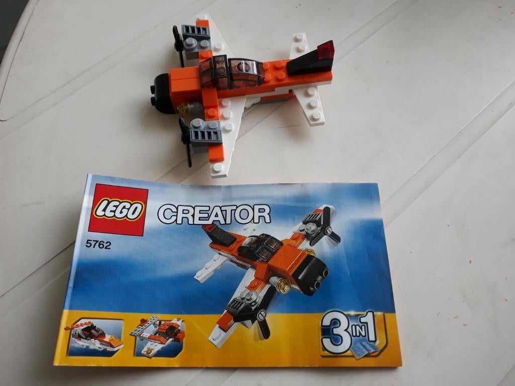 Lego Creator 5762: Compleet en Gedemonteerd Vliegtuig, Gebruikt, Lego, Compleet, Ophalen of Verzenden
