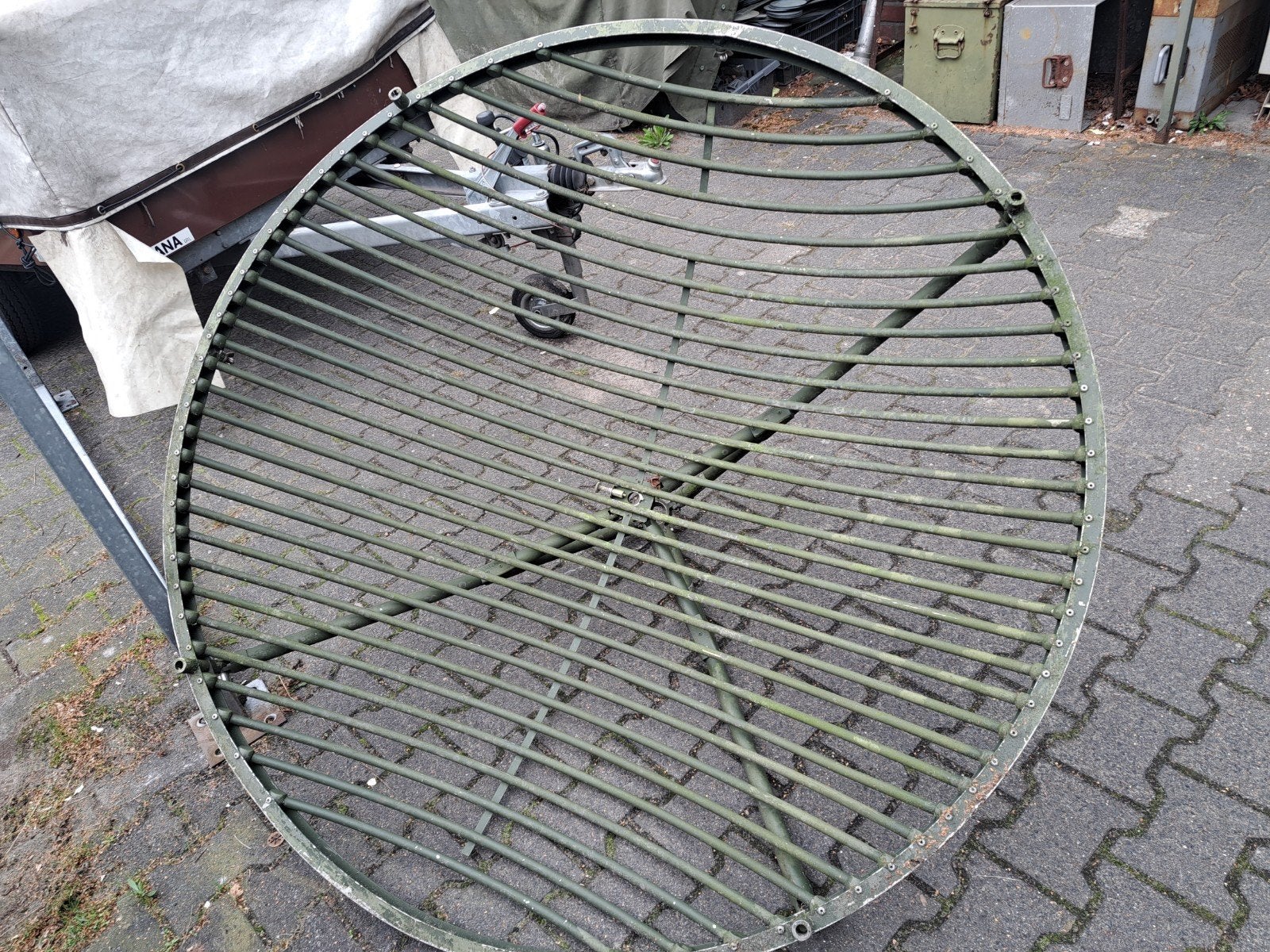 Militair Antenne Frame / Gitter-Paraboolantenne (Richtfunk), Ophalen, X, Nederland, Landmacht