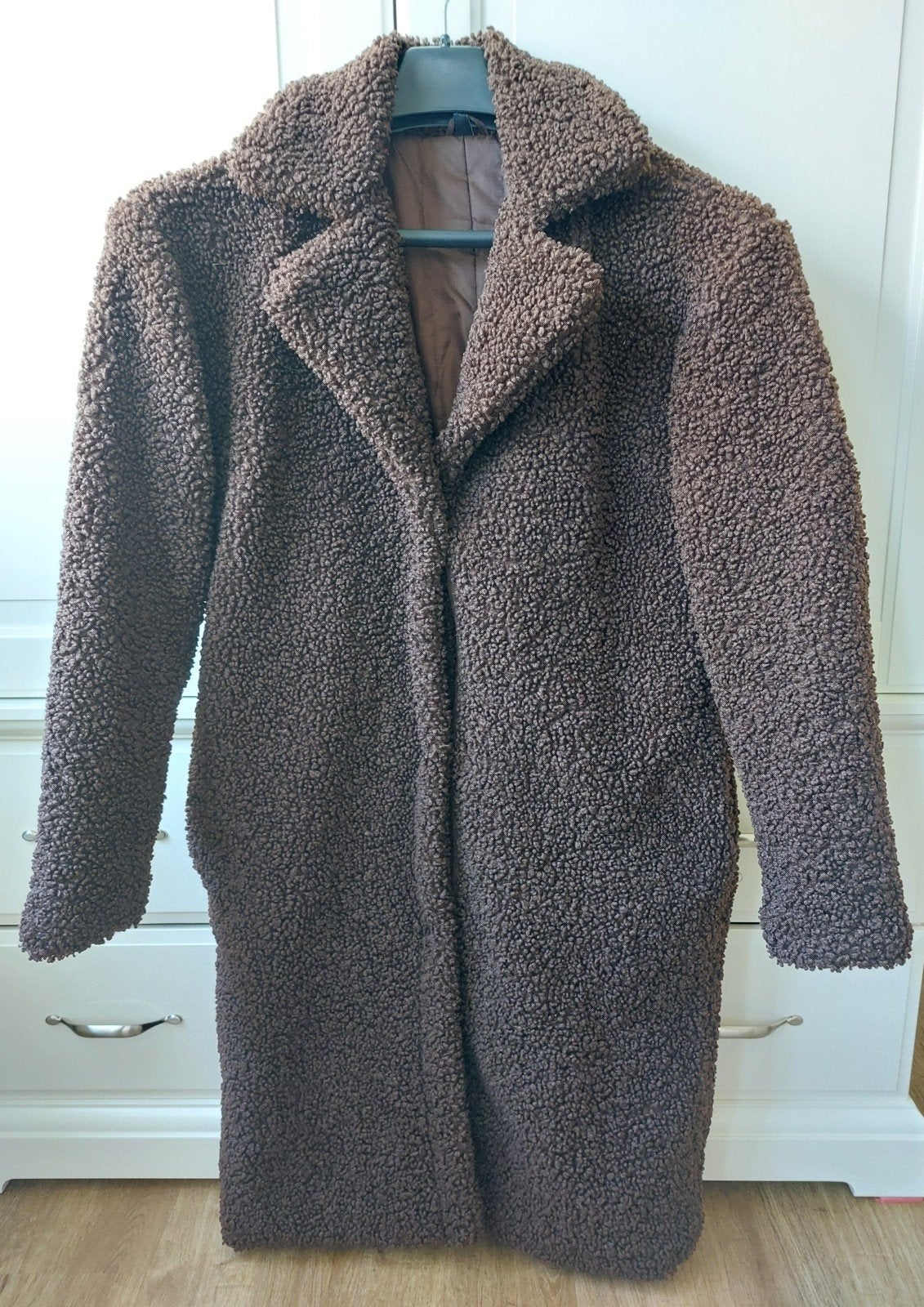 Hema donkerbruine teddy bontjas mt.S, Bruin, Ophalen of Verzenden, Zo goed als nieuw, Maat 36 (S)
