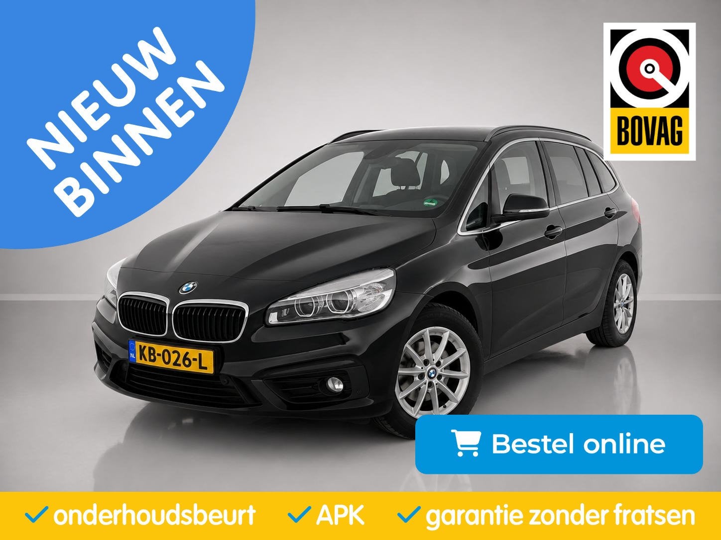 BMW 2-serie Gran Tourer|218i Centennial Executive| 5P|Cruise, Auto's, BMW, 136 pk, Gebruikt, Zwart, 19 km/l
