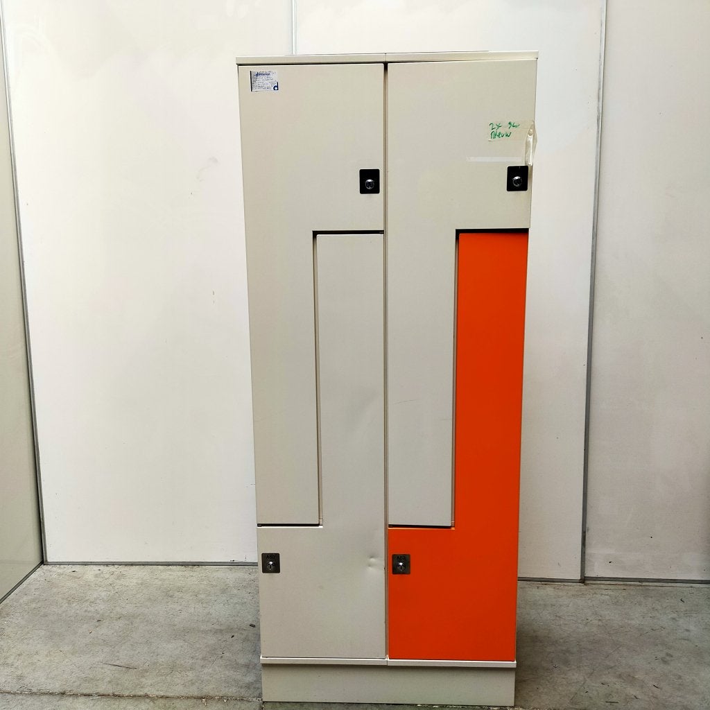 4-deurs Oostwoud ruimte besparende Z-lockerkast - 195x80x50, Niet ingevuld, Gebruikt, Niet ingevuld, Niet ingevuld