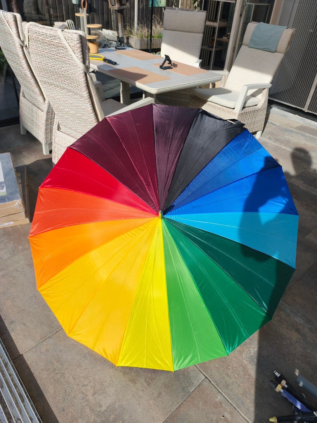 regenboogparaplu 130cm, Ophalen, Zo goed als nieuw