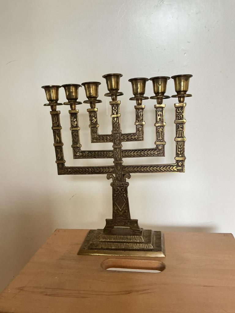Menora Joodse kandelaar, Antiek en Kunst, Ophalen of Verzenden, Overige materialen