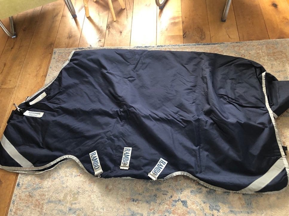 Rambo original turnout 6.3” blauw, Dieren en Toebehoren, Ophalen of Verzenden, Zo goed als nieuw