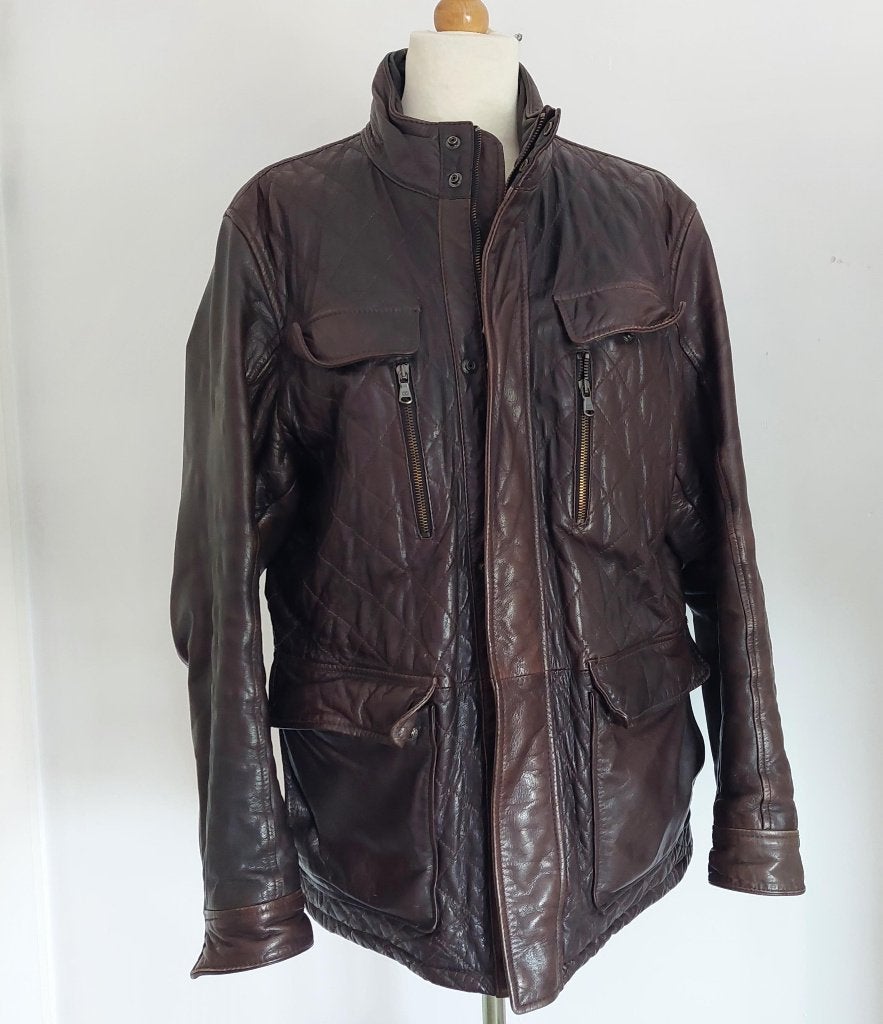 Tommy Hilfiger  Leren Jack in maat XL/54.Nieuw staat!!, Maat 52/54 (L), Bruin, Verzenden, Tommy Hilfiger