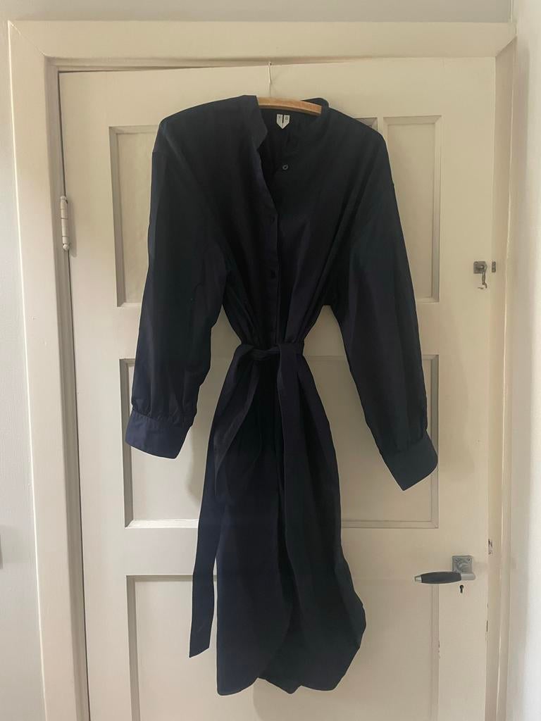 Arket blauwe halflange jurk maat S, Blauw, Ophalen of Verzenden, Maat 36 (S), Gedragen