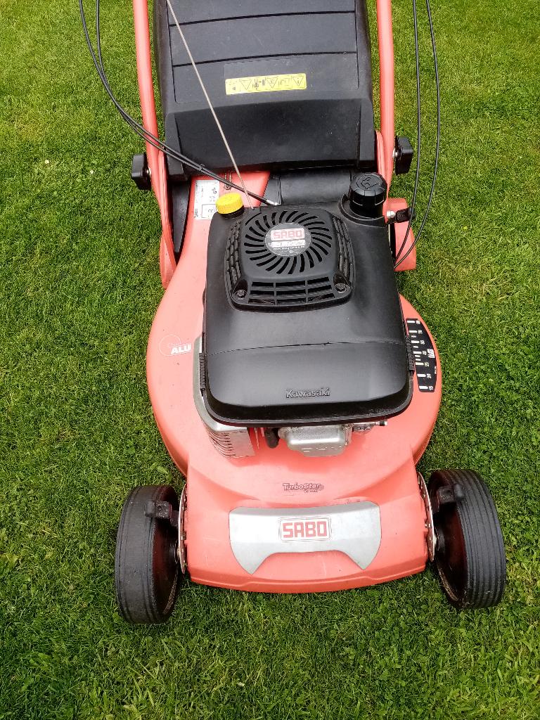 Sabo grasmaaier, Tuin en Terras, Grasmaaiers, Ophalen, Zo goed als nieuw, 50 cm of meer, Versnellingen
