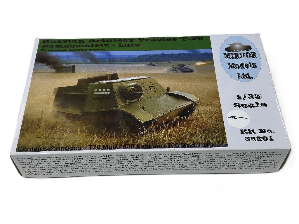 Mirror Models RUSS.ART.TRACTOR T20 1:35 MIR-35201, Hobby en Vrije tijd, Overige merken, Tank, 1:32 tot 1:50, Nieuw