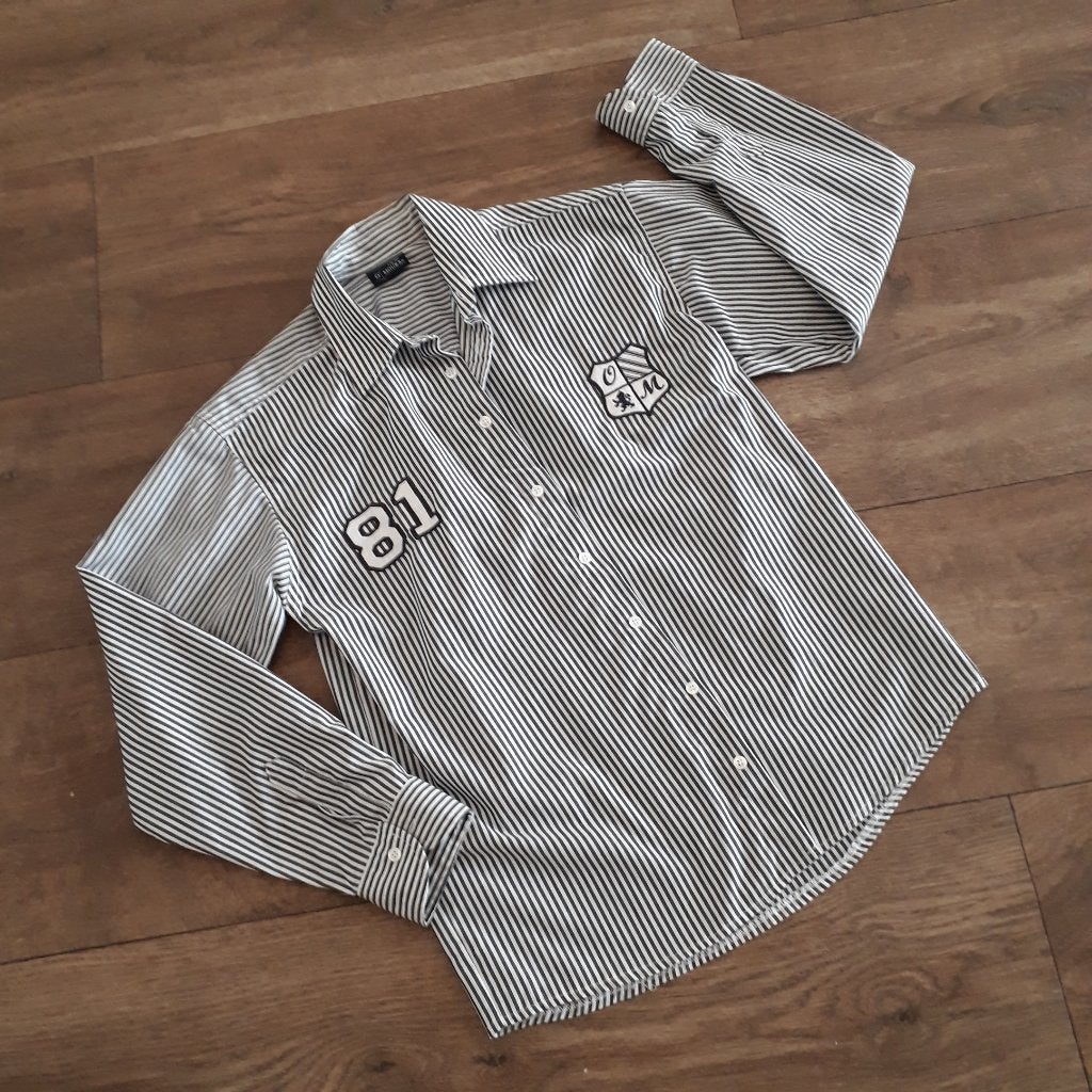 grijs wit streepjes blouse mt S Nieuw, Kleding | Heren, O'Moura, Halswijdte 38 (S) of kleiner, Nieuw, Ophalen of Verzenden
