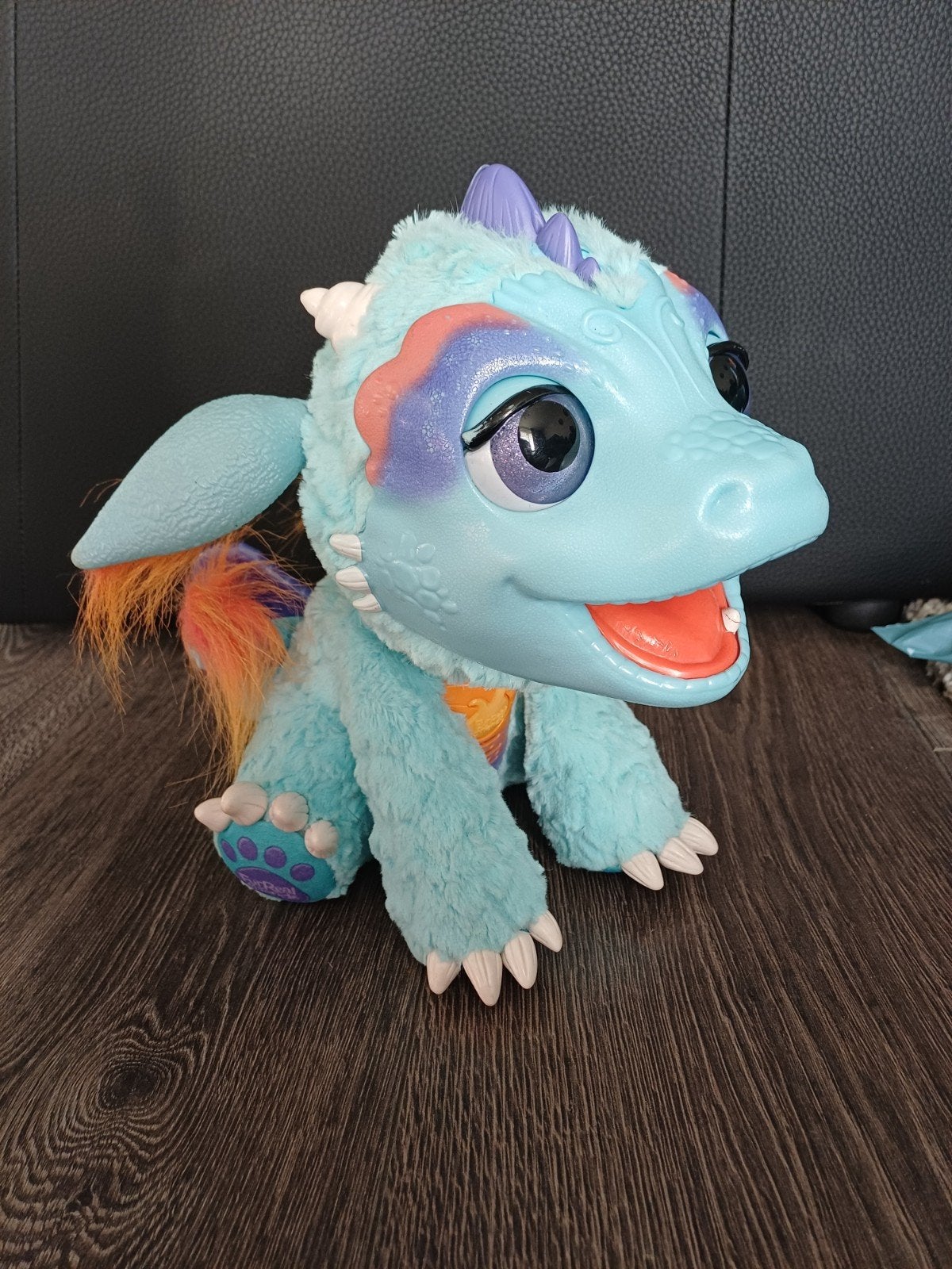 FurReal Friends Draak Interactief Knuffel incl. batterijen, Kinderen en Baby's, Gebruikt, Overige merken, Dinosaurus, Blauw