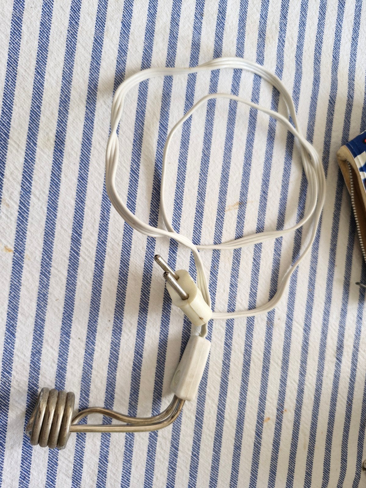 Vintage dompelaar met bloemen etui - ideaal voor reizen, Ophalen of Verzenden, Gebruikt