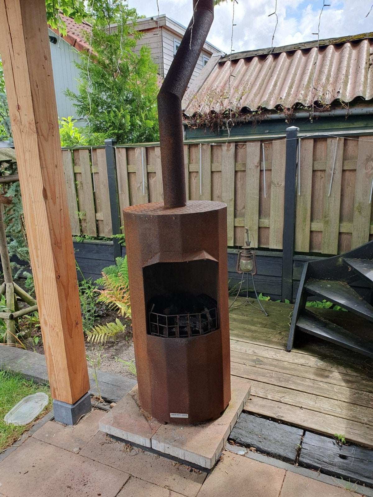 Grote teras kachel, Ophalen
