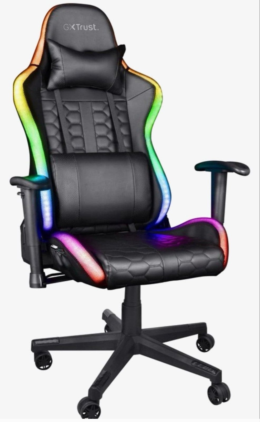 Gaming Stoel en Bureau met LED Verlichting, Ophalen, Gebruikt, Zwart, Gaming bureaustoel