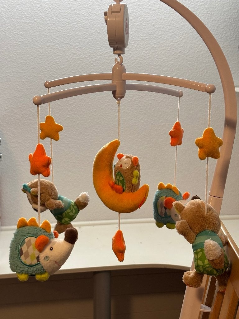 Fehn muziekmobiel voor aan babybed of box, Ophalen, Zo goed als nieuw, Mobiel, Met geluid