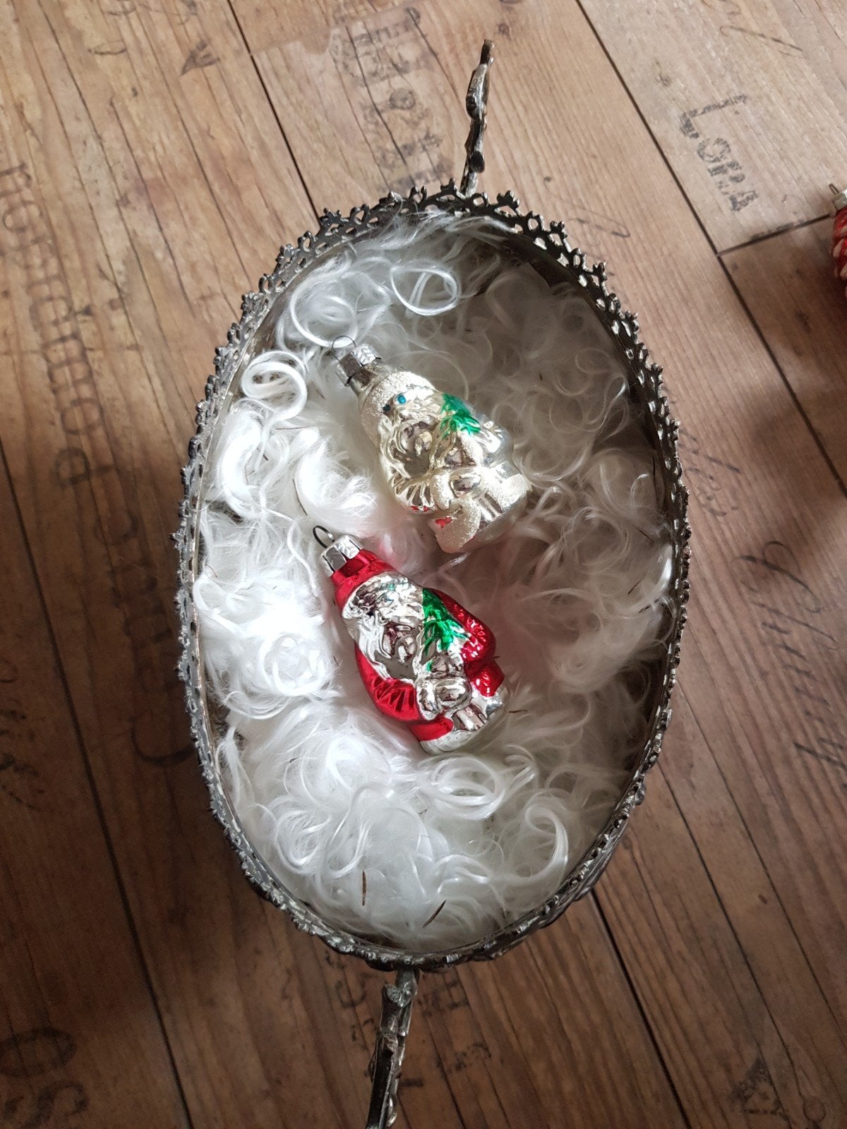 vintage kerstballen west germany kerstman kerstmannen, Diversen, Ophalen of Verzenden, Zo goed als nieuw