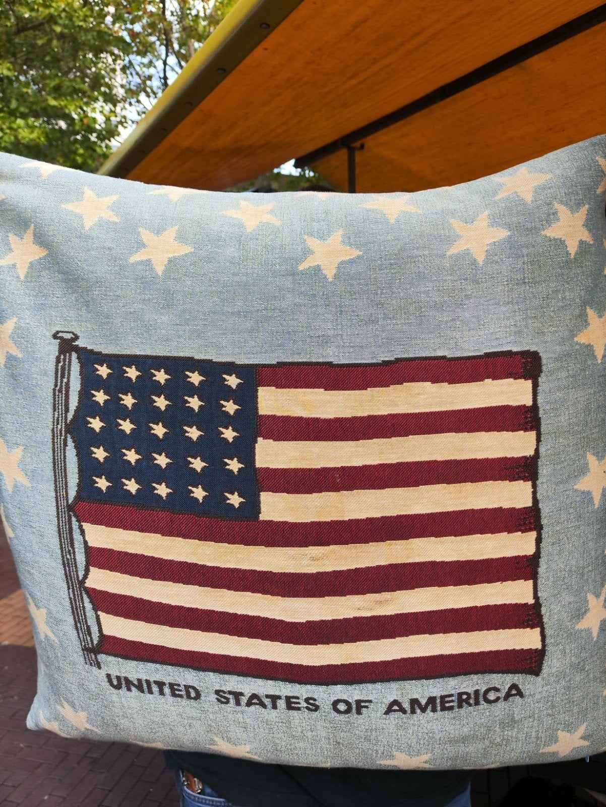 4 Sierkussens met Amerikaanse vlag - United States of Americ, Ophalen, Gebruikt, Meerkleurig, Met print