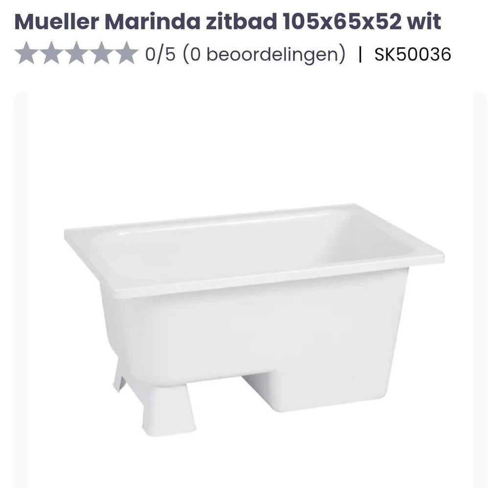 Plastic zitbad voor kleine badkamer, Ophalen, Gebruikt