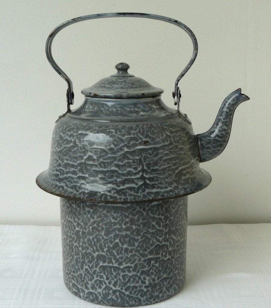 Grijsgewolkt zakketeltje, mooie kwaliteit, 16 cm hoog., Antiek en Kunst, Ophalen of Verzenden