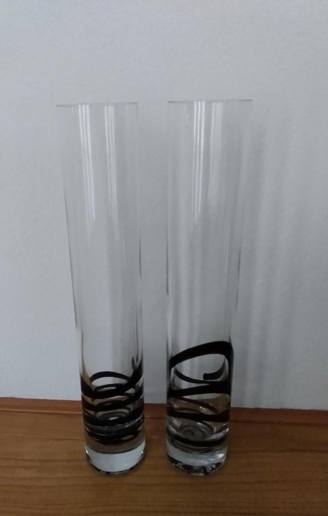 Twee Murano Vazen, Ophalen of Verzenden, Zo goed als nieuw, Wit, Glas