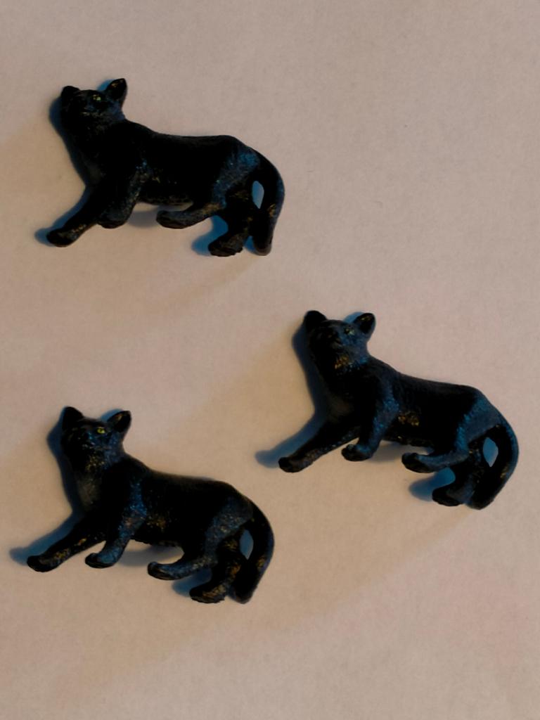 Zwarte kat katten Bullyland pvc figuur dier dieren, Ophalen of Verzenden, Gebruikt