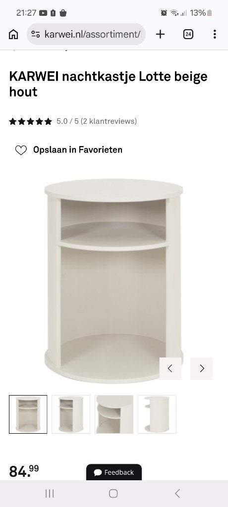 2 Nachtkastjes nieuw!, Ophalen, Minder dan 45 cm, Nieuw, 55 tot 70 cm