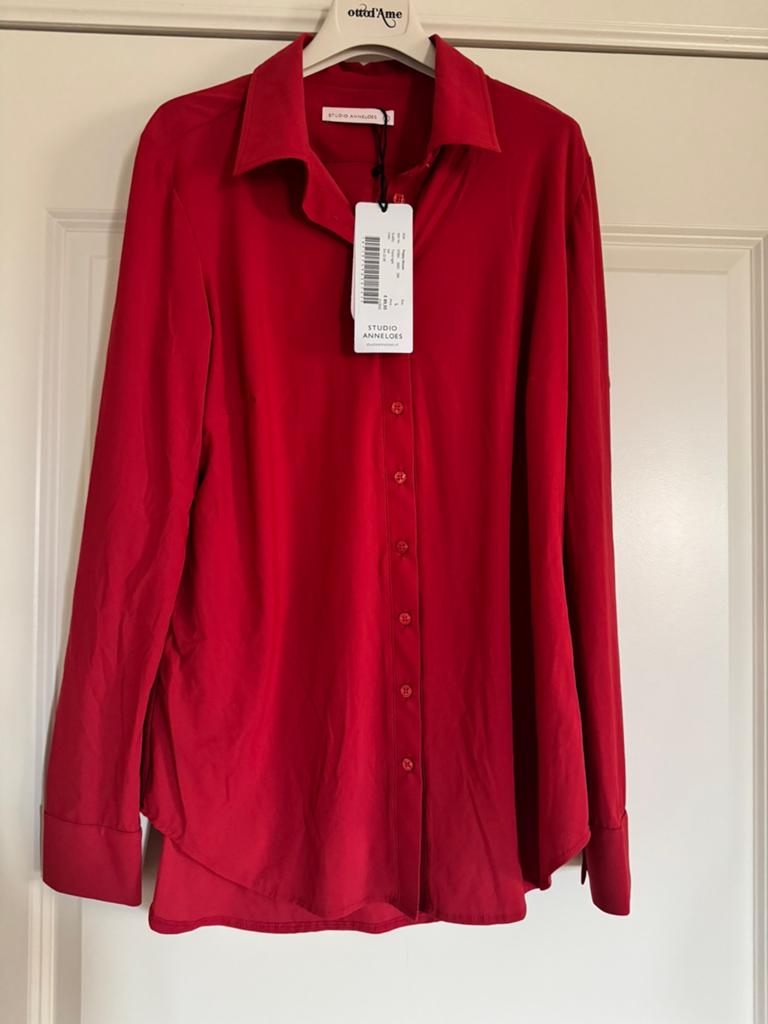 Studio Anneloes Poppy blouse Rood travelstof maat L Nieuw, Kleding | Dames, Blouses en Tunieken, Ophalen of Verzenden, Nieuw, Maat 42/44 (L)