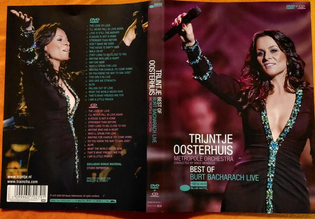 Trijntje Oosterhuis - Best of Burt Bacharach Live (DVD+CD), Ophalen of Verzenden