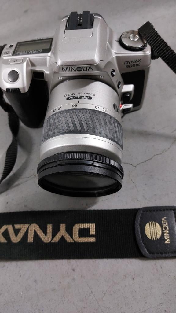 Vintage Minolta Dynax 505 Si met AF Zoom 28-80 lens, Audio, Tv en Foto, Fotocamera's Analoog, Ophalen of Verzenden, Gebruikt, Spiegelreflex