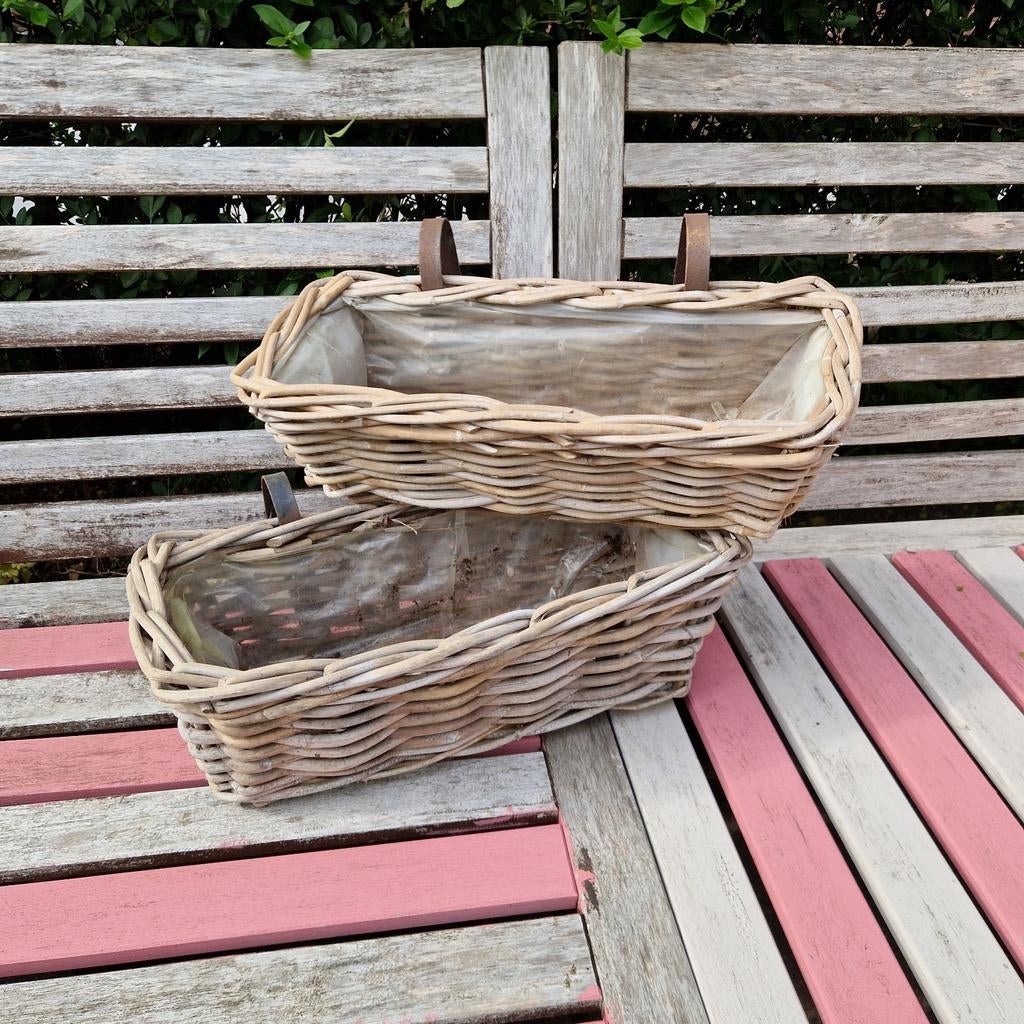 Balkon hang bakken gevlochten, Ophalen, Kunststof, Minder dan 30 cm, Balkon